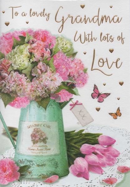 Female Relation Birthday Cards - To A Lovely Grandma With Lots Of Love