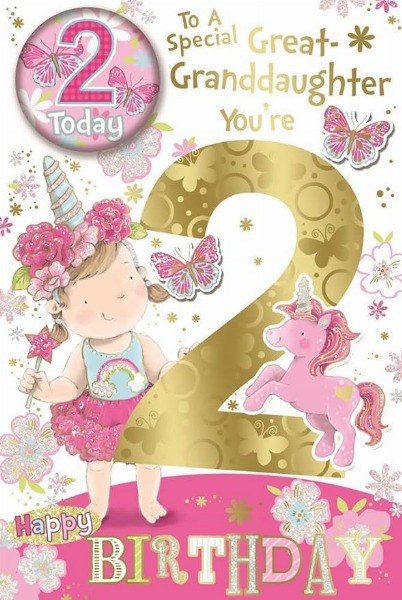 To A Special Great-Granddaughter You're 2 (Badge Card) To A Special Great-Granddaughter You're 2 (Badge Card)