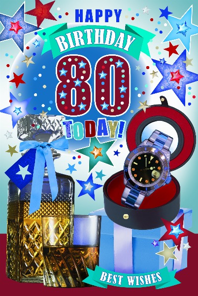 Happy Birthday 80 Today! (Tilt Me I Move Card) Happy Birthday 80 Today! (Tilt Me I Move Card)