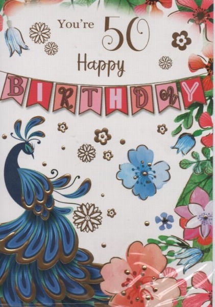 Birthday Age Cards - You're 50 Happy Birthday