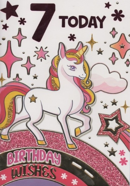 Birthday Age Cards - 7 Today