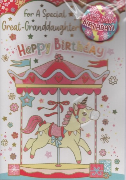 For A Special Great-Granddaughter Happy Birthday (Badge Card) For A Special Great-Granddaughter Happy Birthday (Badge Card)