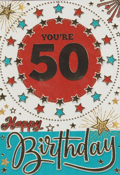 Birthday Age Cards - You're 50 Happy Birthday