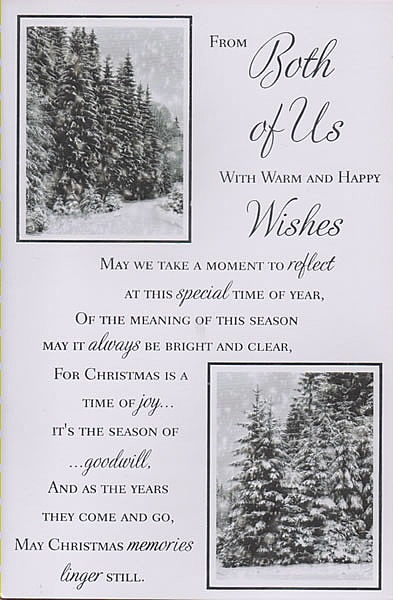 From Both Of Us With Warm And Happy Wishes From Both Of Us With Warm And Happy Wishes