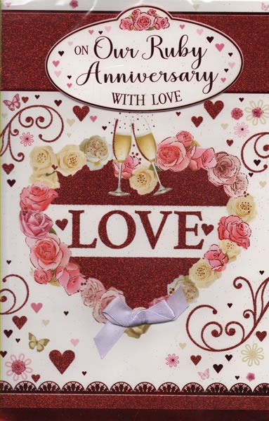 On Our Ruby Anniversary With Love On Our Ruby Anniversary With Love
