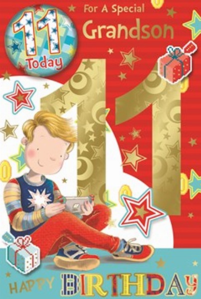 For A Special Grandson 11 Today (Badge Card) For A Special Grandson 11 Today (Badge Card)