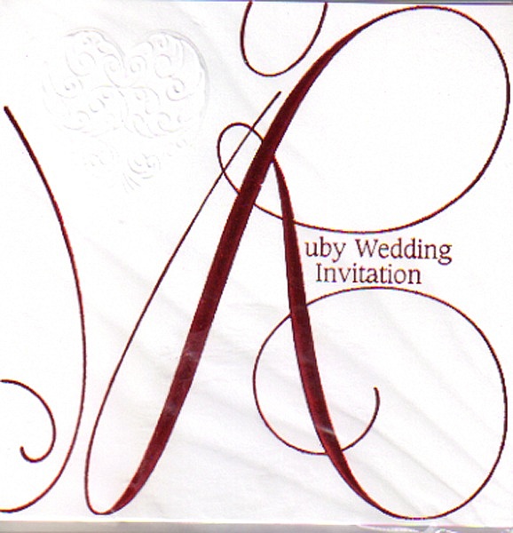 Ruby Wedding Invitation Ruby Wedding Invitation