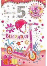 You're 5 Happy Birthday (Badge Card)