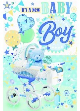 It's A New Baby Boy (Tilt Me I Move Card)